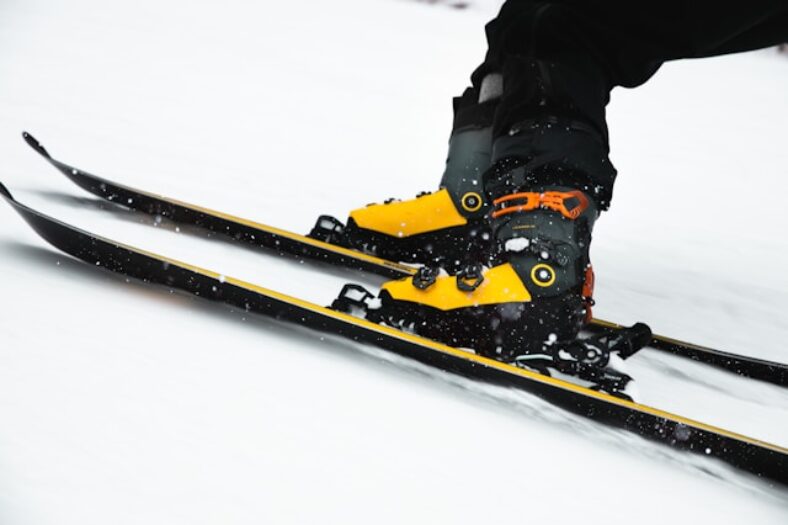 Ski boots ready for a day on the slopes