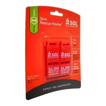 SOL Slim Rescue Howler Whistle 2 Pack